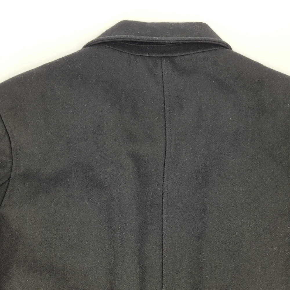 Levi's Coat Black Wool Blend Full Zip Pockets Collar Quilted Lined Mens Size XL